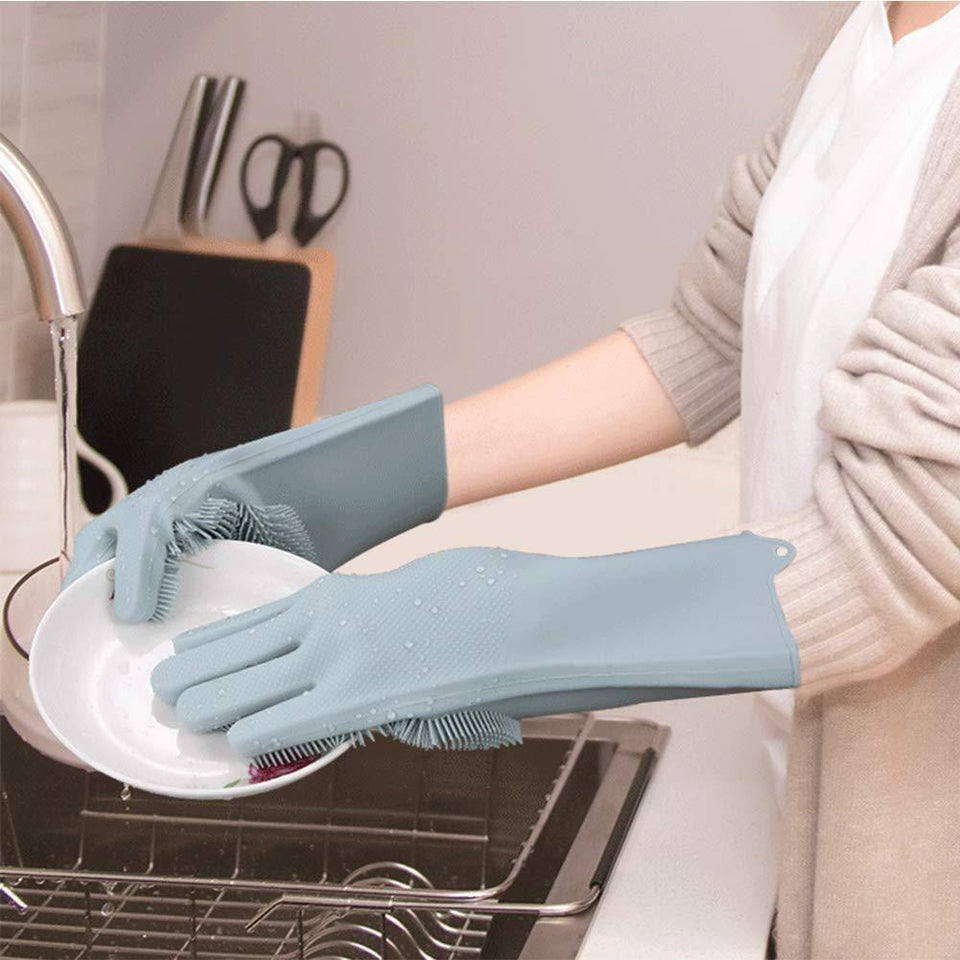 Magic Silicone Cleaning Gloves ( 1 Pair )